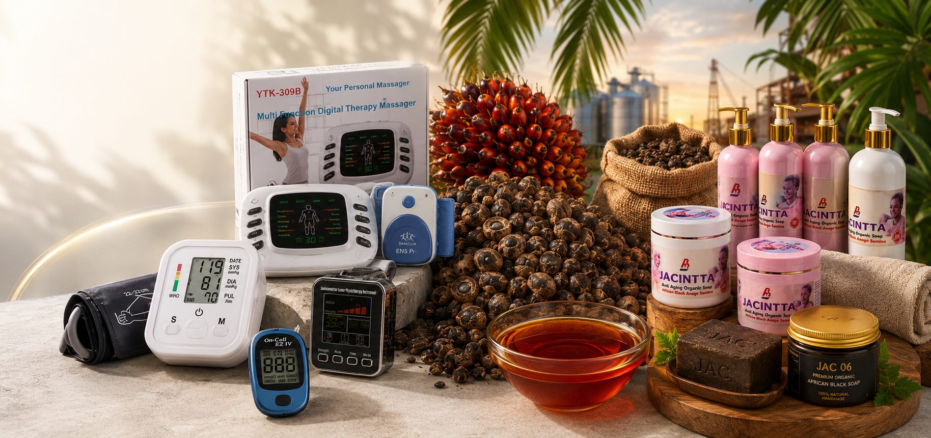 Alpha Blessed healthcare, agricultural export, and skincare products